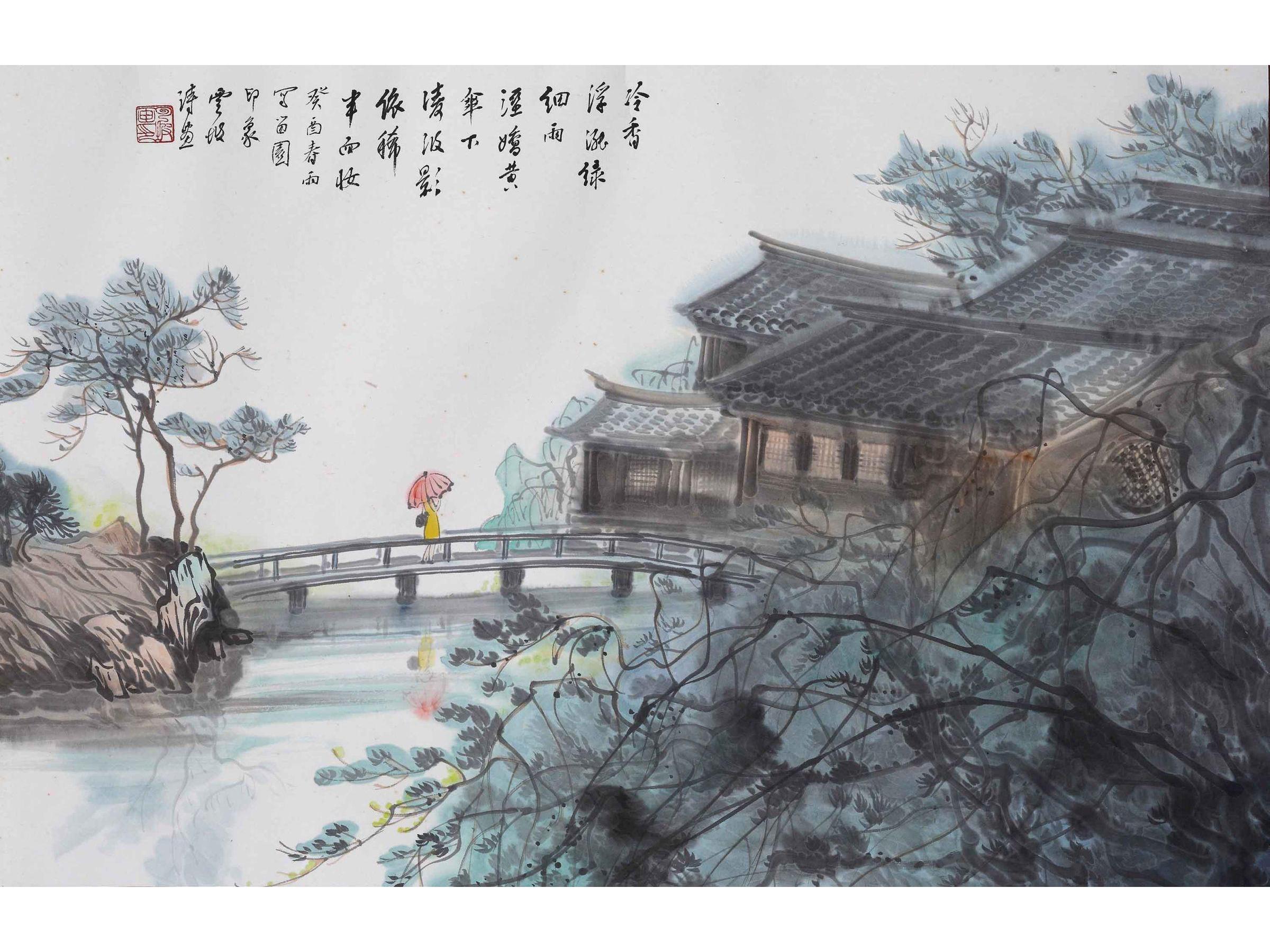 梁云坡∣1927-梁云坡∣1927- 小桥流水人家 民国_梁∣