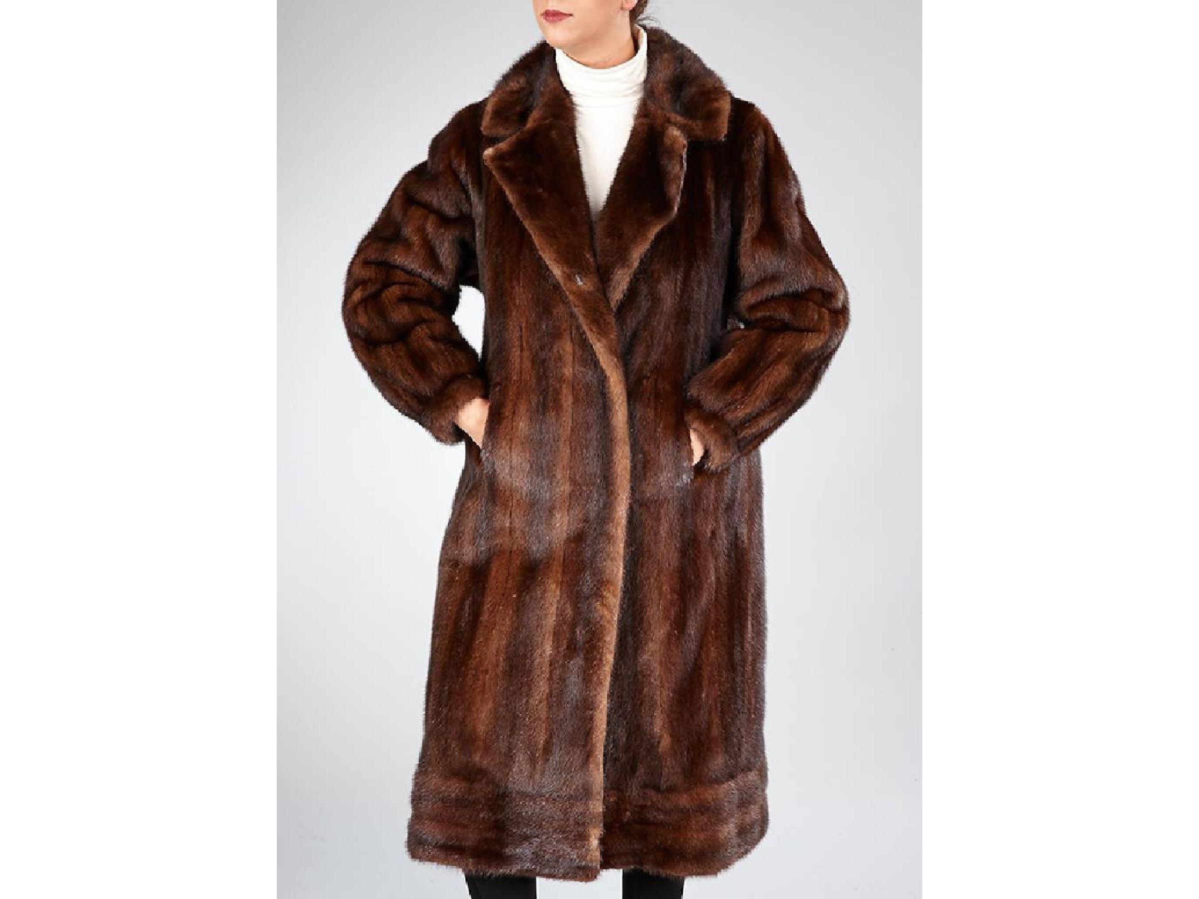 dark brown mink coat