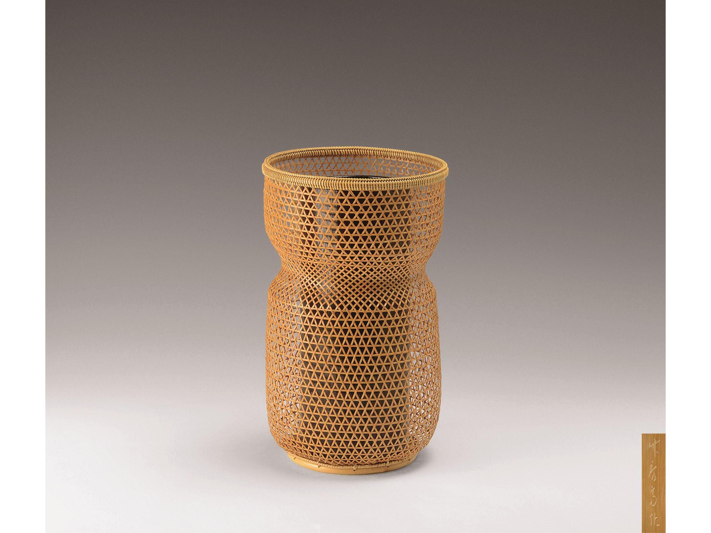 人间国宝前田竹房斋制 竹编花器_人间国宝前田竹房斋制 竹编花器估价