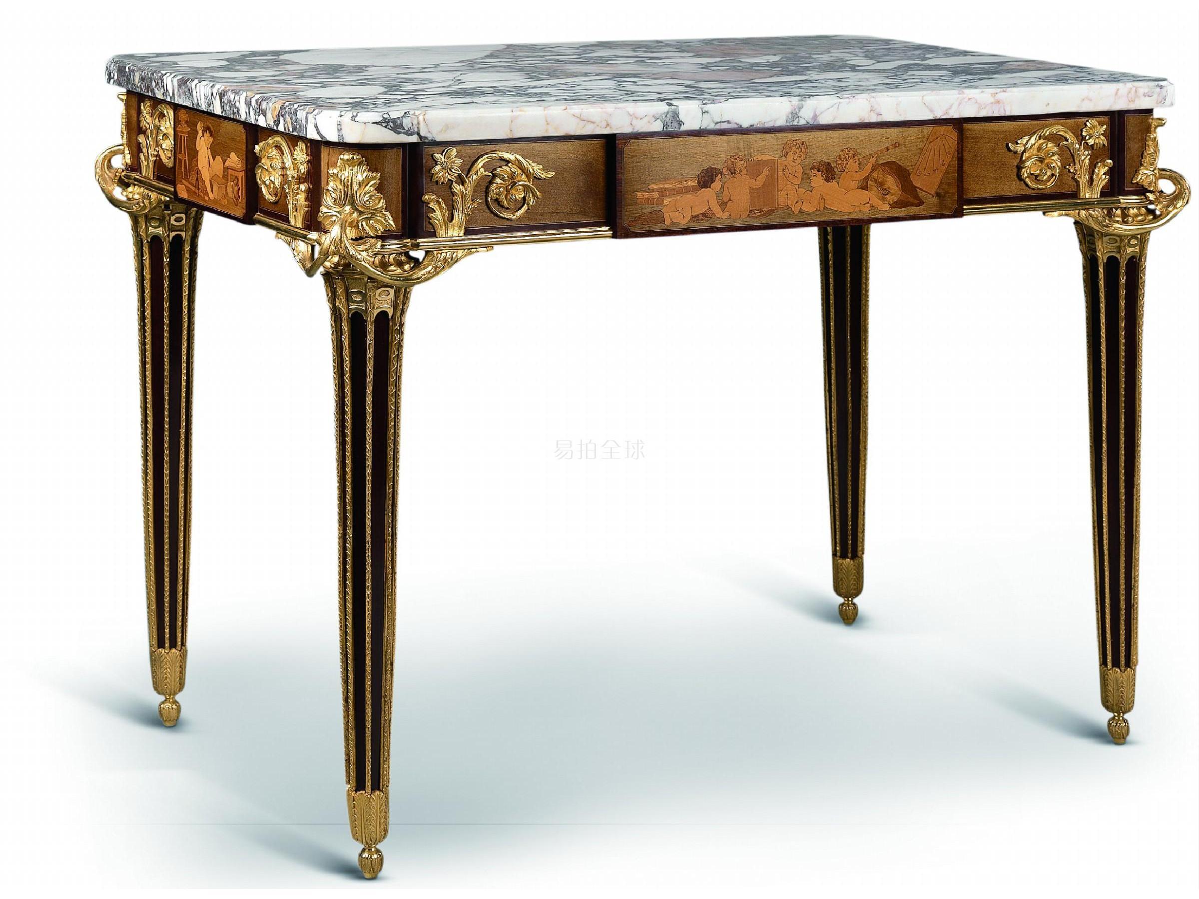 路易十六镀金青铜镶嵌式中央桌